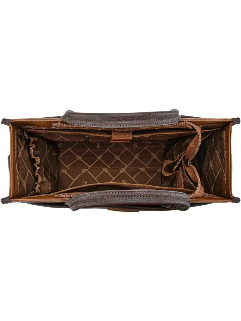 Women's Brown-c Business Briefcase Handbag Adjustable Shoulder Strap Tote Bag